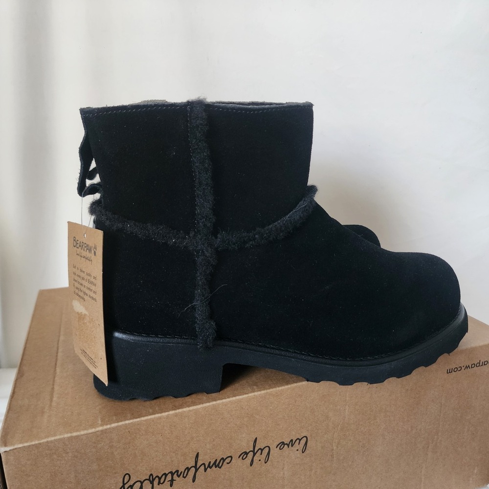 Bearpaw Adalee Womens Black Heel Boots Size 7